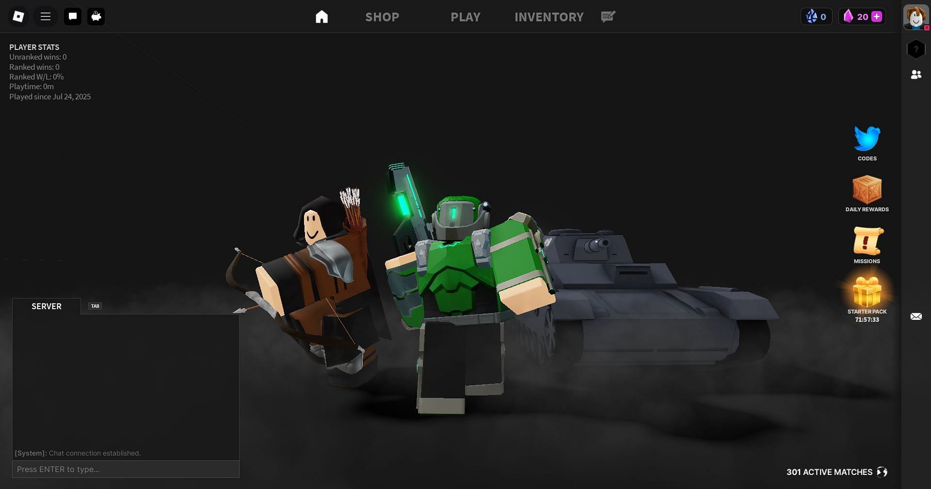 Claim your rewards in the game (Image via Roblox)